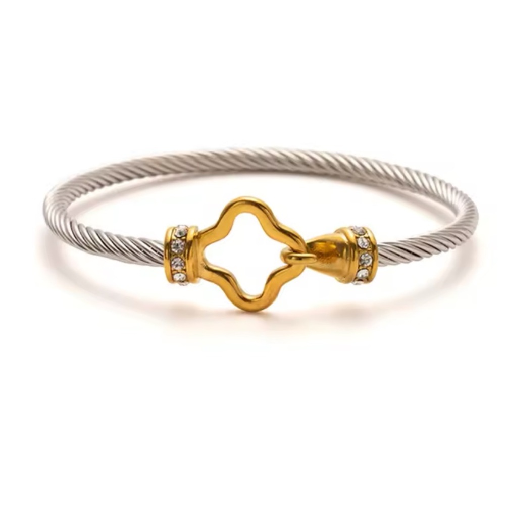 Elegant Silver and Gold Bracelet